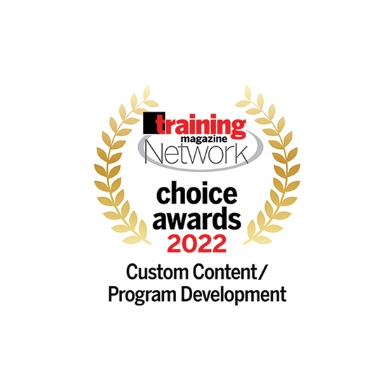 Network Choice Award – Custom Content/Program Development by Training Magazine